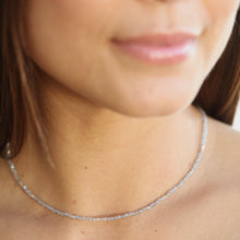 Load image into Gallery viewer, N13 - Tiny labradorite and silver necklace: Tiny labradorite and silver necklace
