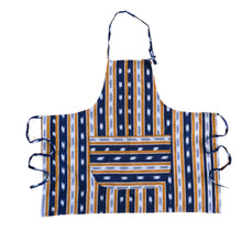 Load image into Gallery viewer, Woven Guatemalan Apron: Festive Blue
