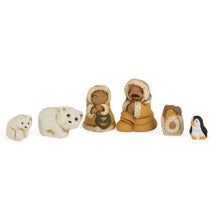 Load image into Gallery viewer, Tiny Arctic Family Matchbox Nativity
