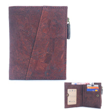 Load image into Gallery viewer, Classic Brown Cork Bifold wallet- BAG-2072: E
