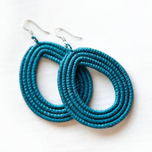 Load image into Gallery viewer, Woven Loop Earrings: Black
