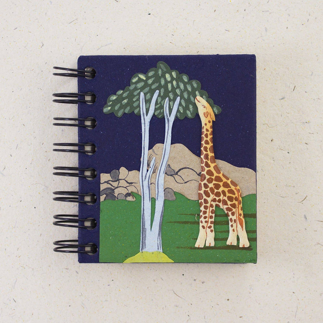 Small Notebook Giraffe Dark Blue (w): Default Title