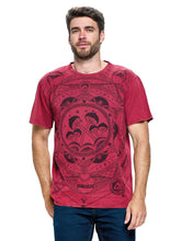 Load image into Gallery viewer, Men&#39;s T-Shirt Sacred Geometry Mushrooms: M / Maroon / 100% Cotton
