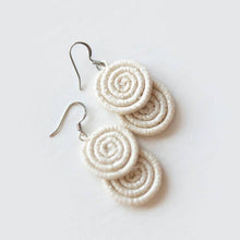 Load image into Gallery viewer, Kimwe Woven Earrings: White
