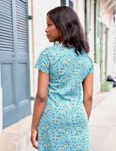Load image into Gallery viewer, Jessamina Organic Cotton Dress - Teal Floral: M
