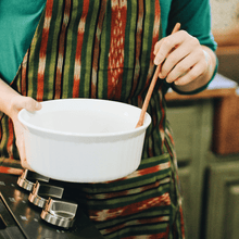 Load image into Gallery viewer, Woven Guatemalan Apron: Festive Red
