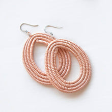 Load image into Gallery viewer, Woven Loop Earrings: Black
