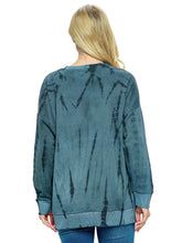 Load image into Gallery viewer, Pullover Top Boho Tie Dye Elephant Print: S/M / Gray / 60% Cotton 40% Polyester
