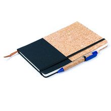 Load image into Gallery viewer, Canvas and Cork Fusion Notebook in Black, Gray, Blue, and Gr: Gray
