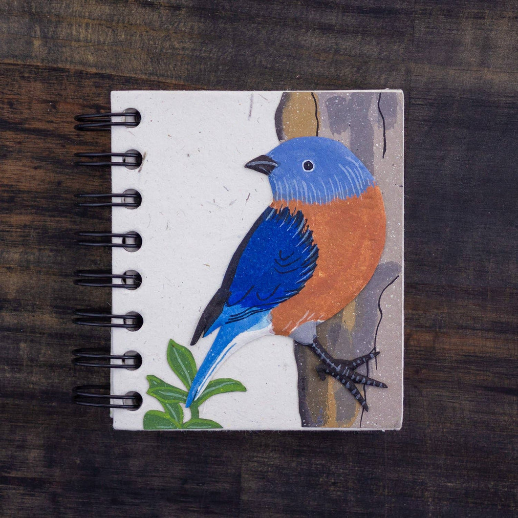 Small Notebook Bluebird Natural White (w): Default Title