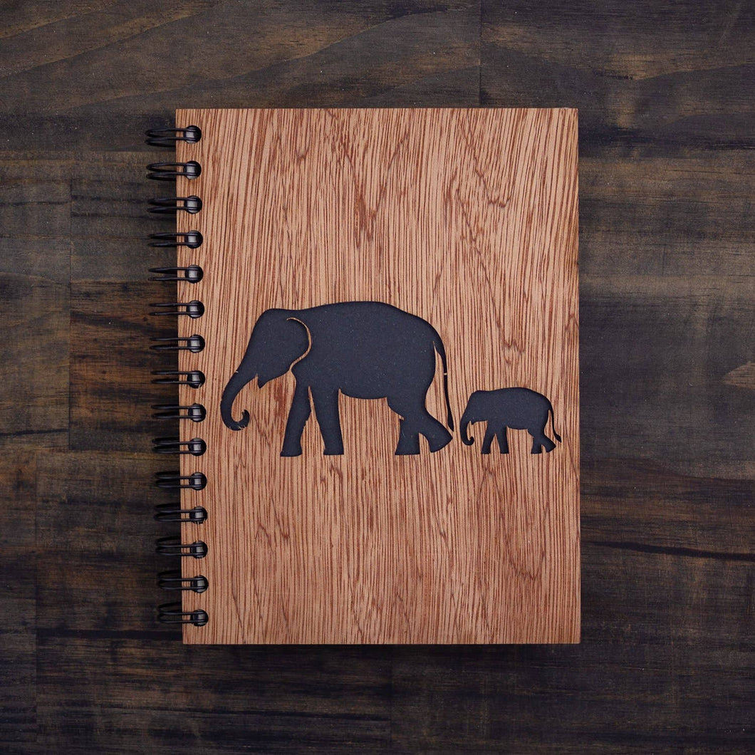 Large Notebook Wood Cover Elephant Walk (w): Default Title