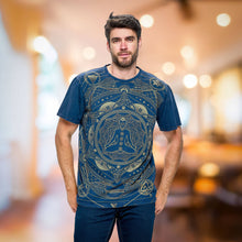 Load image into Gallery viewer, Men&#39;s T-Shirt Sacred Geometry Chakras Meditation: XL / Blue / 100% Cotton
