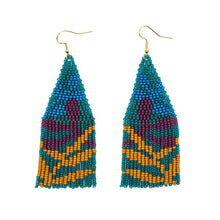 Load image into Gallery viewer, Handmade Botanica Fringe Earrings: Honey Dew
