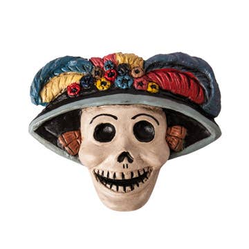 Catrina Skeleton  Pottery Mask, Peru