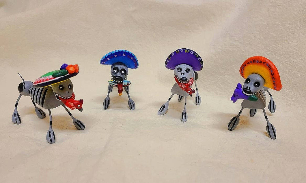 Day of the dead  Assorted Skeleton dogs