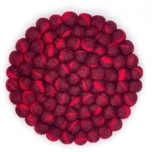 Load image into Gallery viewer, Red Marble Felt Ball Trivet (2023 limited design)
