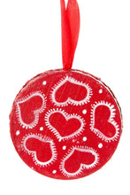 Load image into Gallery viewer, Red Drum Ornaments with Hearts: Small
