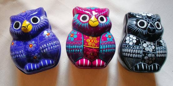 Ceramic Owl Box  @3.5-4.5in