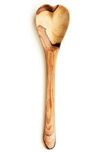 Load image into Gallery viewer, Heart Shaped Wild Olive Wood Cooking Spoon
