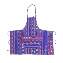 Load image into Gallery viewer, Woven Guatemalan Apron: Festive Blue
