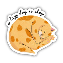 Load image into Gallery viewer, A Lazy Day Is Okay Cat Sticker
