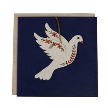 Load image into Gallery viewer, Flying Peace Dove Ornament Card
