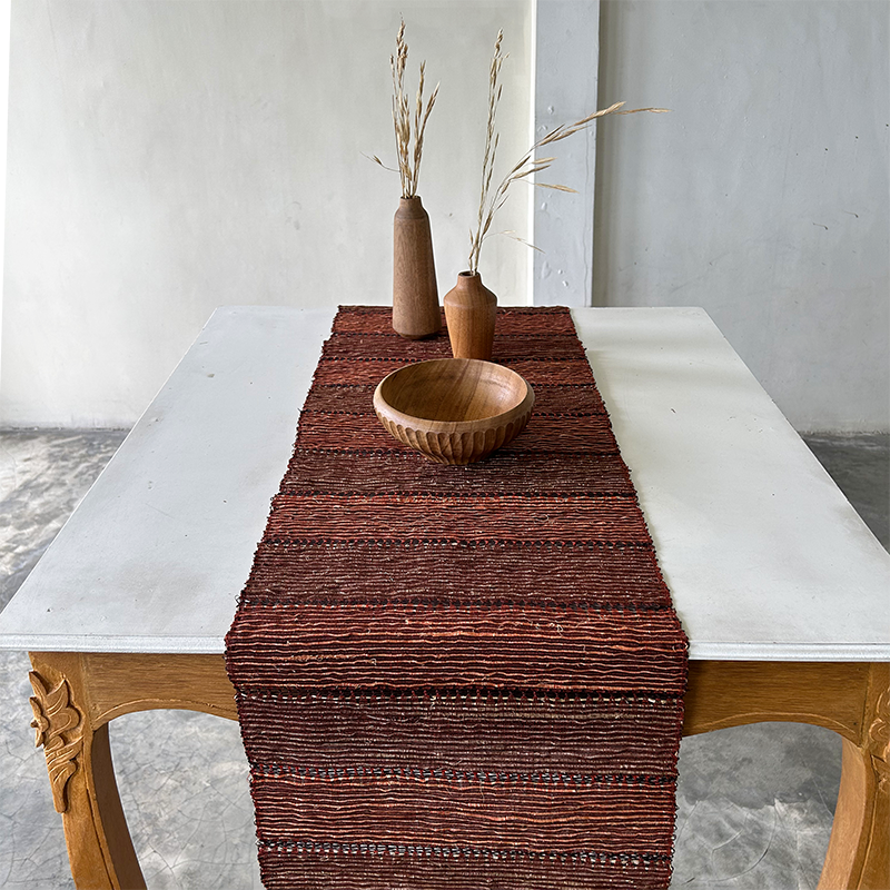 Vetiver Runner | Brick Stripes