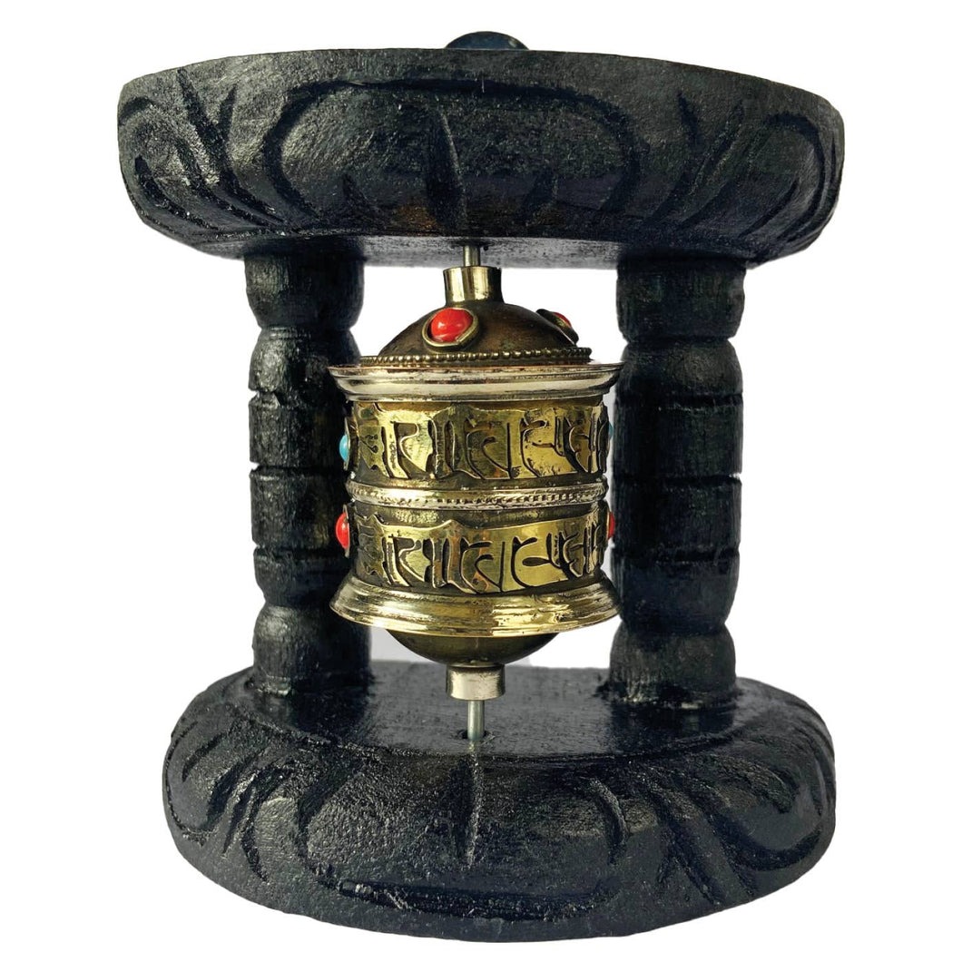 Prayer Wheel Mantra “Om Mani Padme Hum”: 3.5”x3.5”