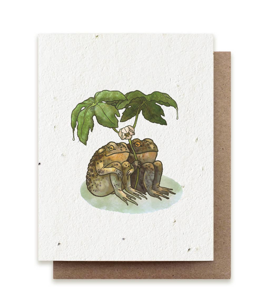 Two Toads Together Plantable Herb Seed Card: Glassine Sleeves