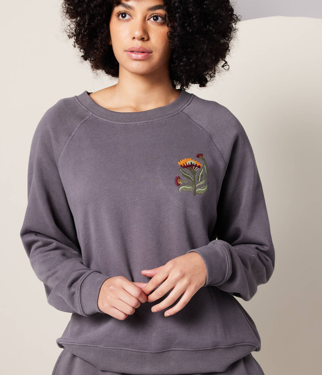 Flower Pullover: XL / Charcoal