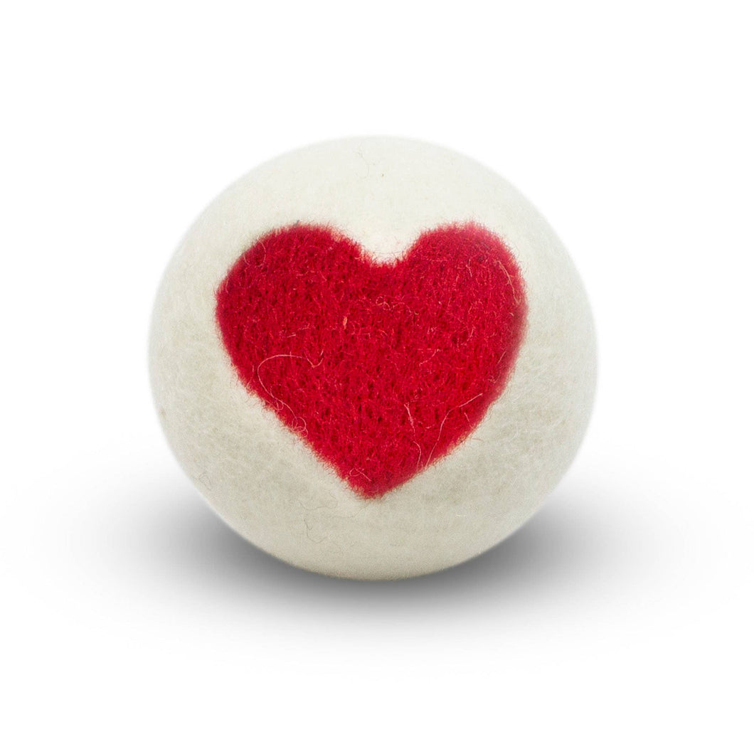 Single Eco Dryer Balls - All Colors & Patterns: Red Heart