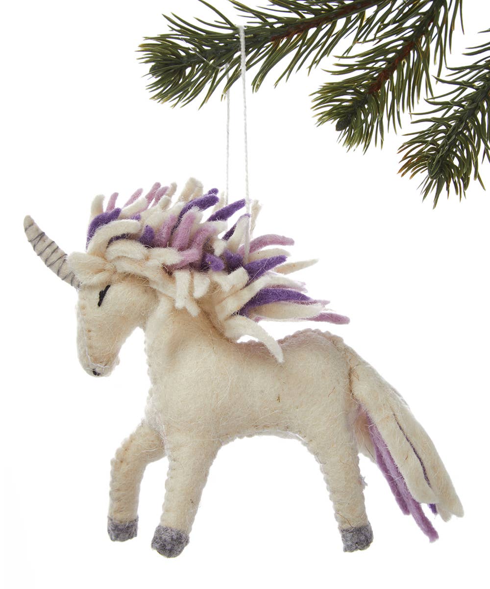 Purple Magical Unicorn Ornament