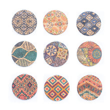 Load image into Gallery viewer, Pattern cork mirror round mirror  (9units）L-905-9: 9units-Mix
