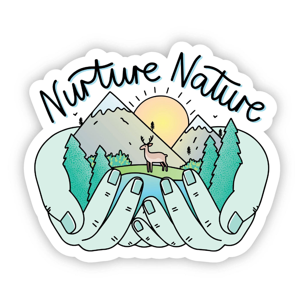Nurture Nature Hands Sticker