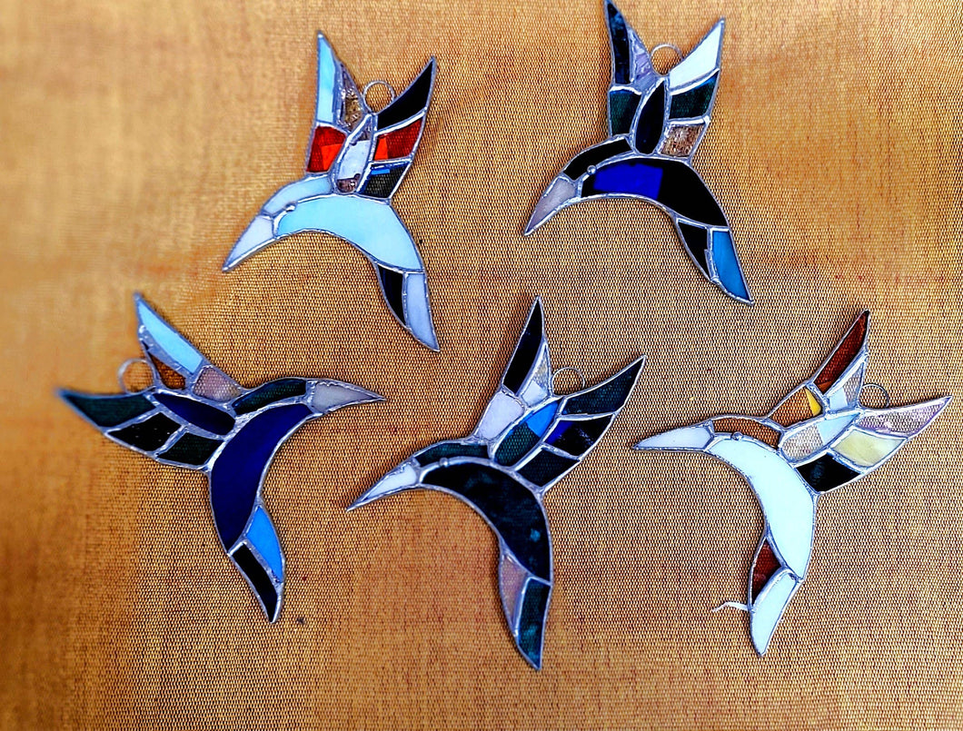 MGL653AA small Ornaments, Windowpane  glass Hummingbird