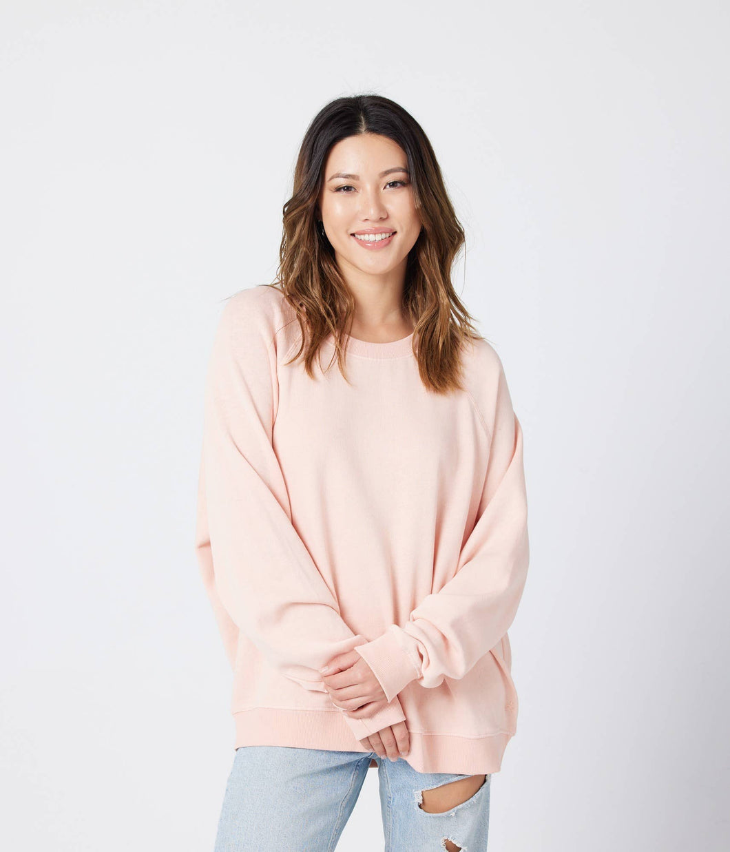 Raglan Sweatshirt: S / Dusty Rose