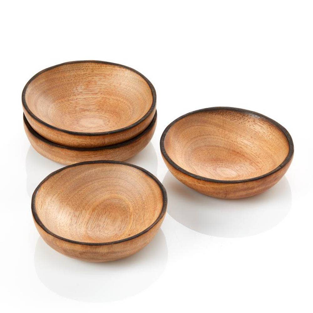 Charred Neem Dipping Bowls - Set of 4