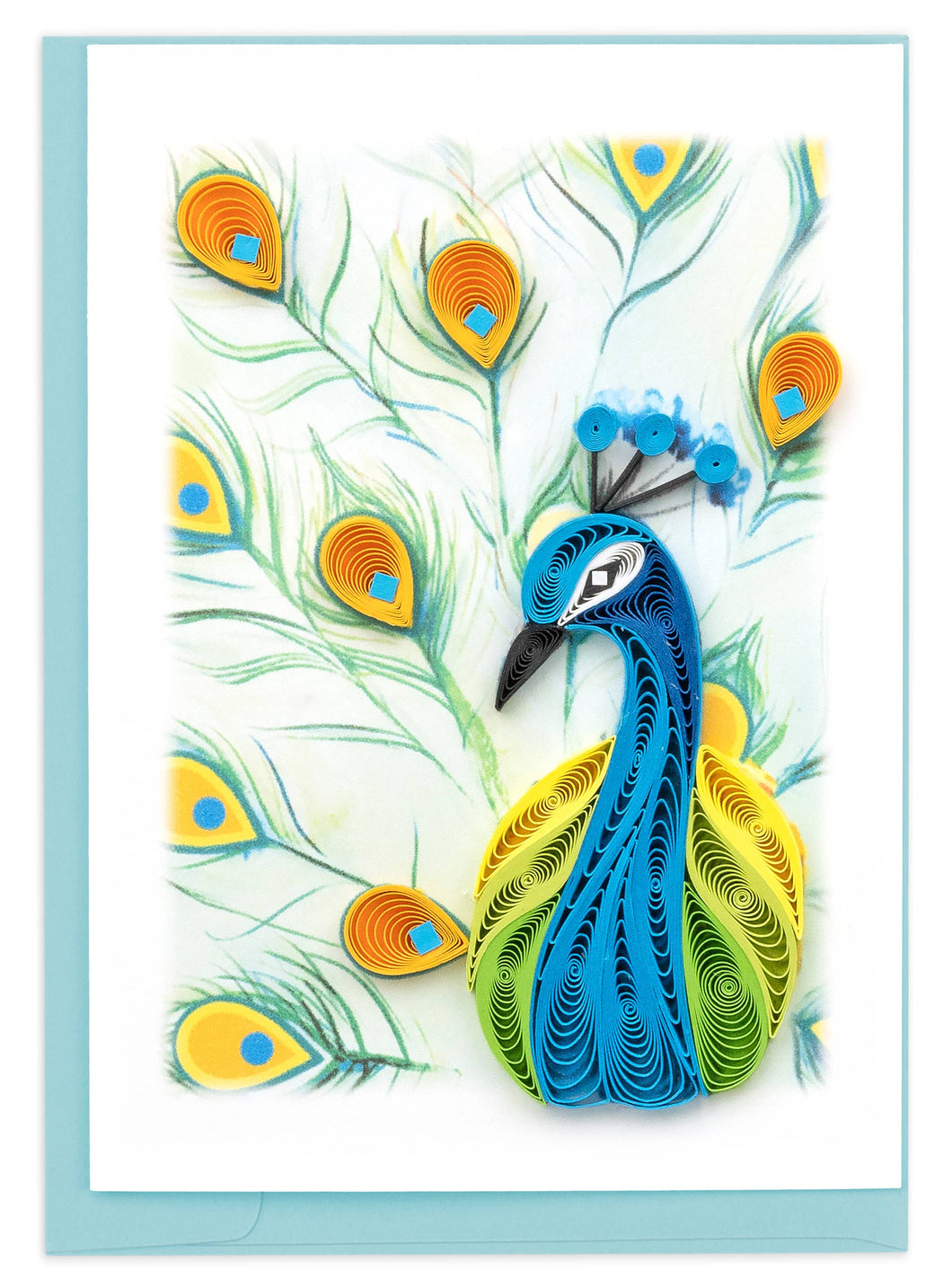Peacock Gift Enclosure Mini Card