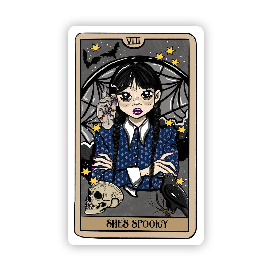 She's Spooky Tarot Card Sticker
