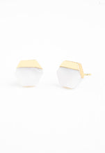 Load image into Gallery viewer, Honeycomb Mother of Pearl Studs

