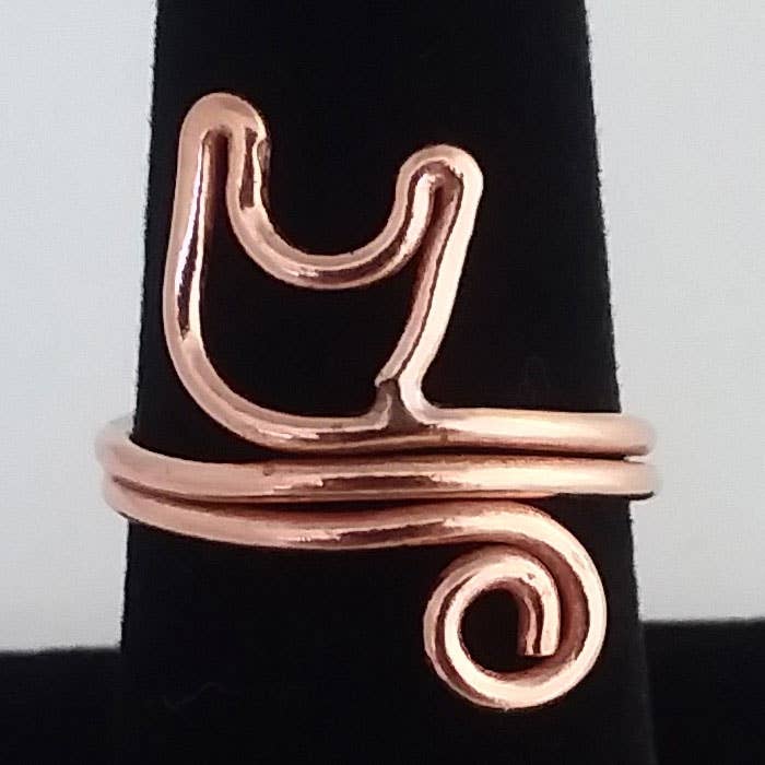 Kitty Kat Pure Copper Symbol Ring
