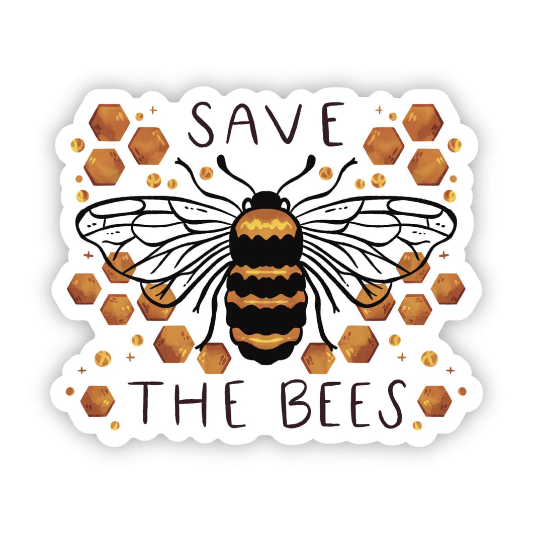 Save the bees nature sticker