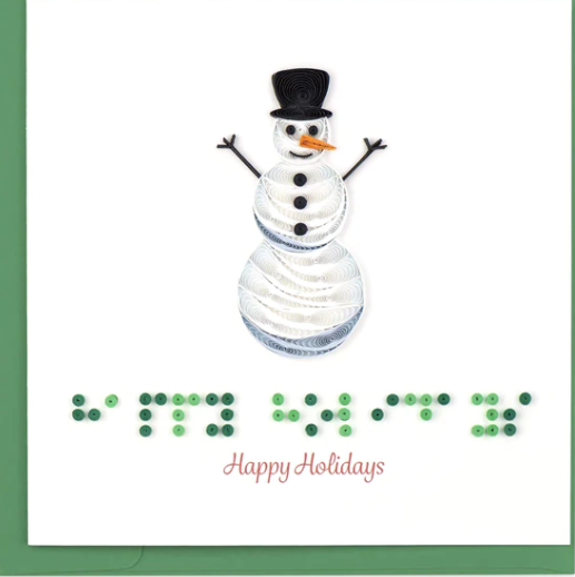 Braille Happy Holidays