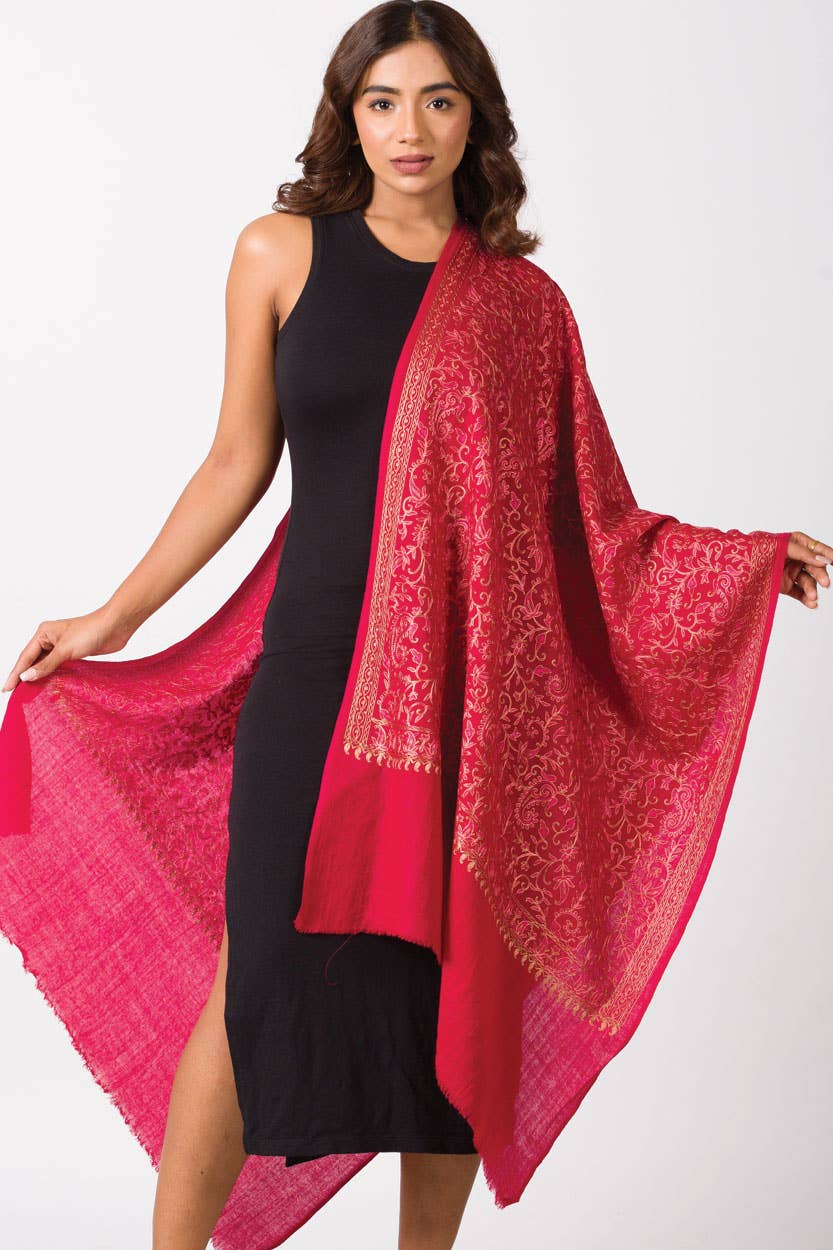 Paisley Embroidered Wool Shawls