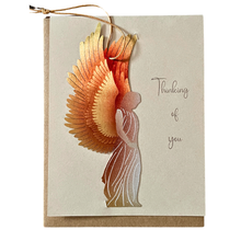 Load image into Gallery viewer, Guardian Angel Bronze Ornament + Notecard

