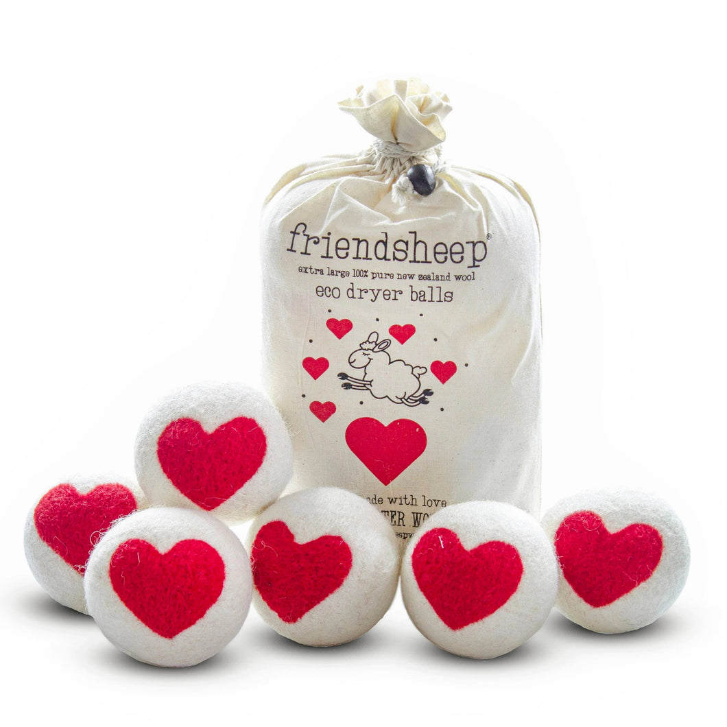 One Love Eco Dryer Balls (RED HEARTS)