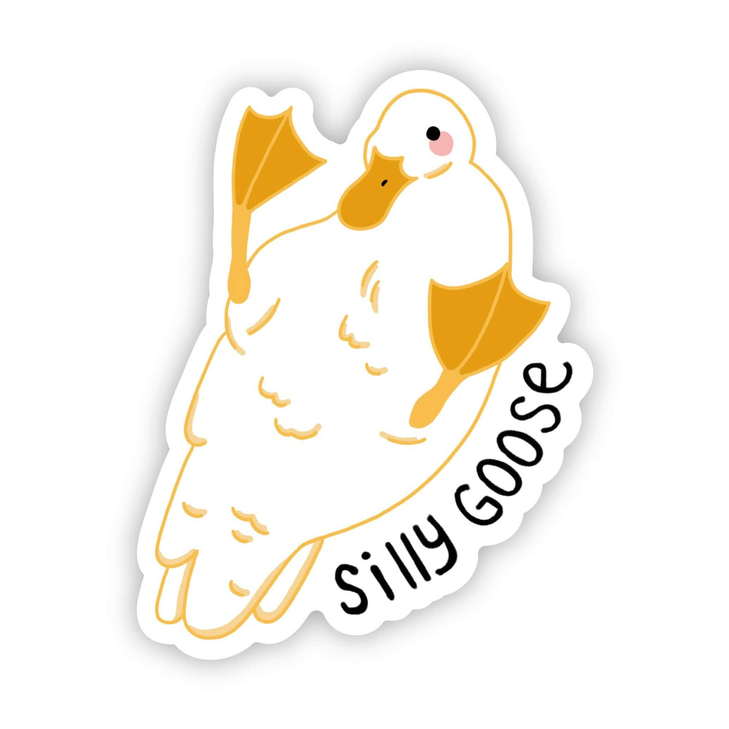 Silly goose animal pun sticker