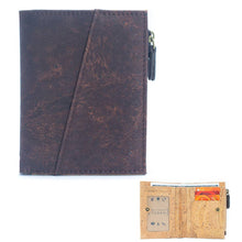 Load image into Gallery viewer, Classic Brown Cork Bifold wallet- BAG-2072: E
