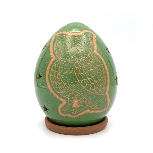 Owl Luminary: Green
