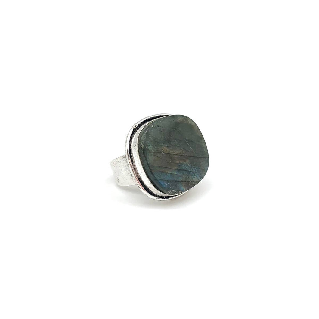 Kashi Semiprecious Stone Ring - Labradorite